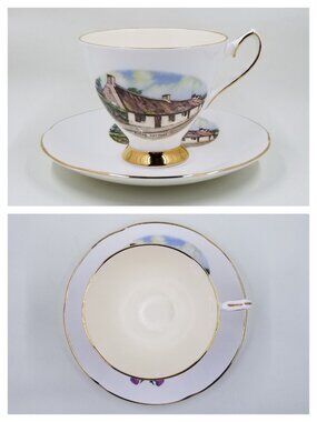 [CLARE] "Burns Cottage" Fine Bone China Teacup (Stockwell, Glasgow)